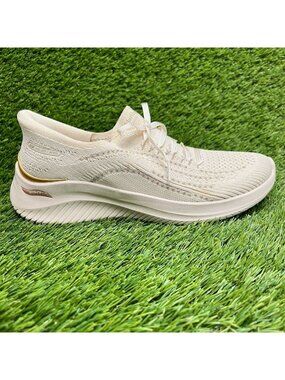 Skechers Arch Fit Ultra Flex 3.0 Womens Size 7 Beige Gold Running Shoes Sneakers